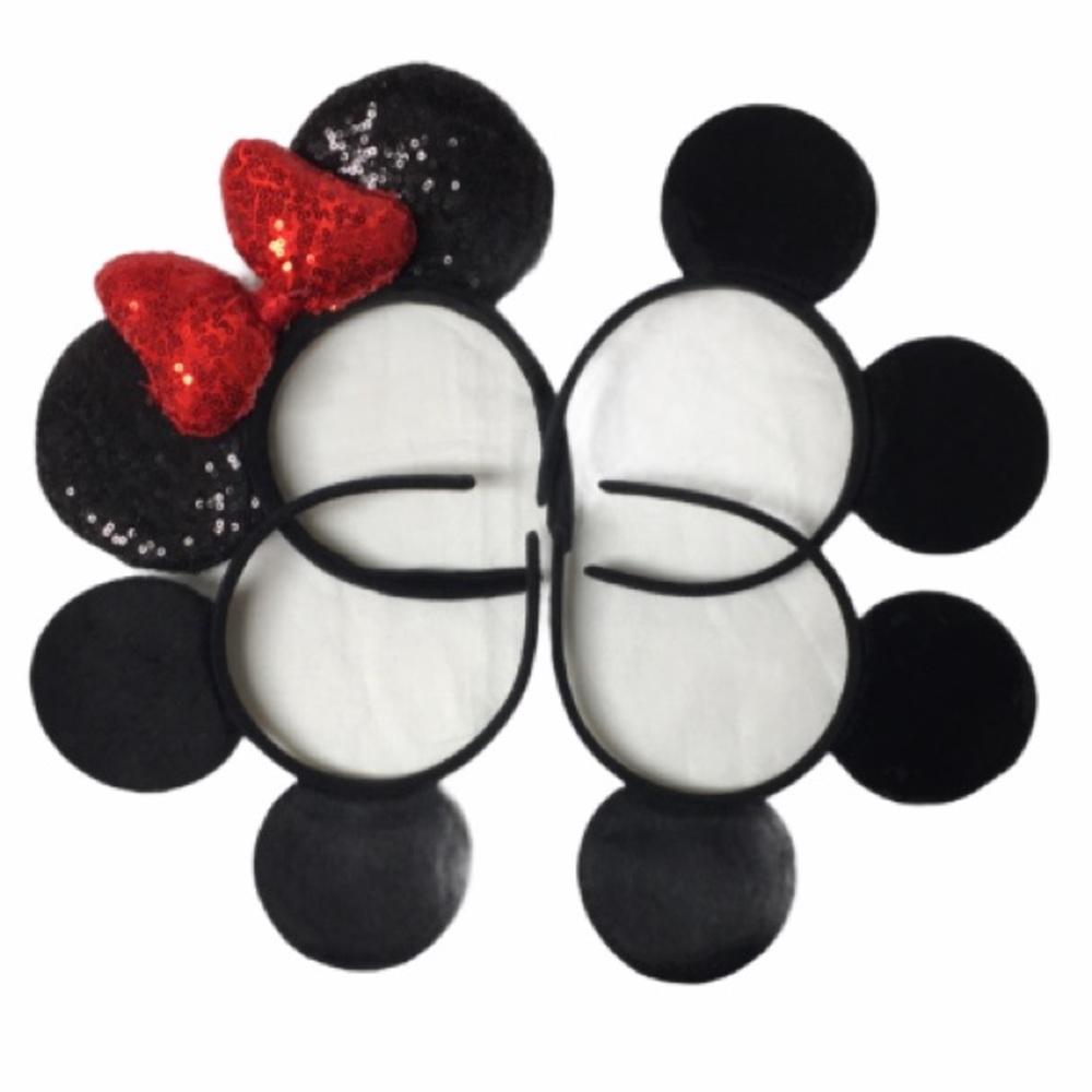 Disney World Magical Set of 4 Mickey Mouse Ear Headband Plus H & M Hoodie EUC